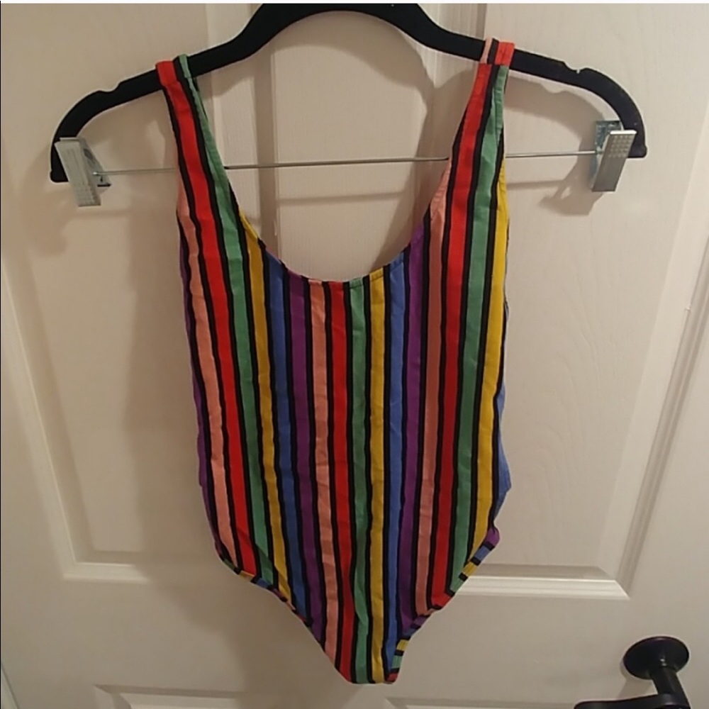 Motel striped bodysuit